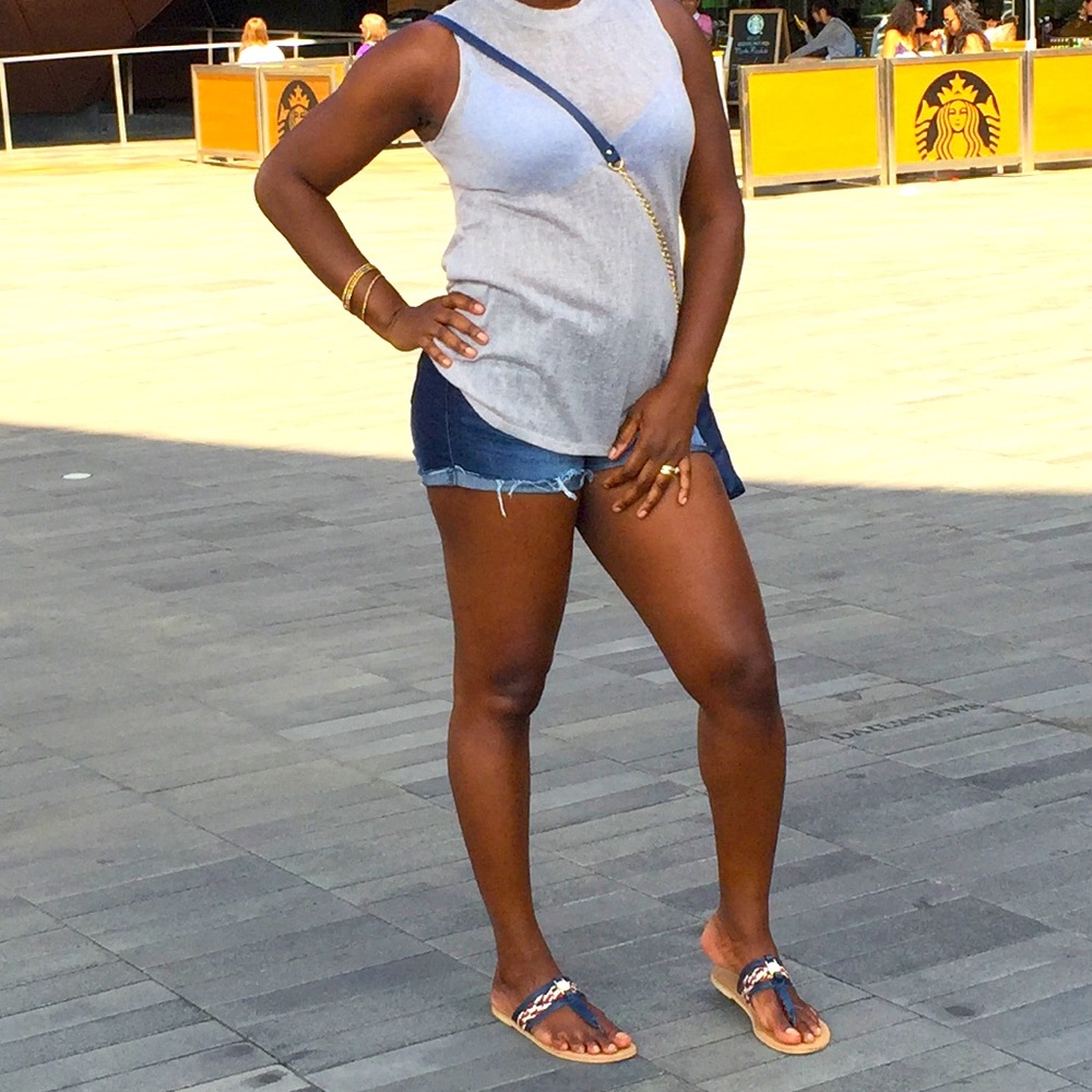 Short denim shorts. Size 9.